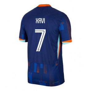 Holland Xavi Simons #7 Replika Udebanetrøje EM 2024 Kortærmet